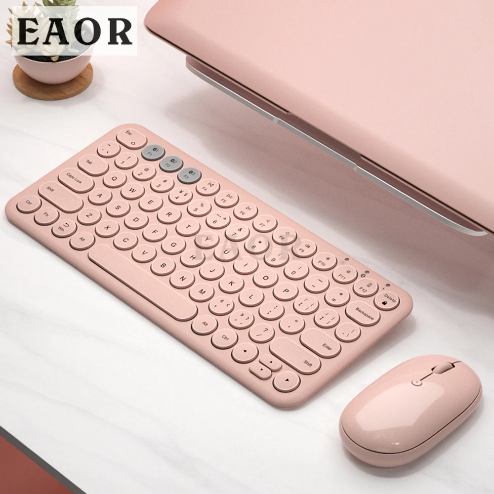 

EAOR Беспроводная Bluetooth клавиатура, мышь, портативная Бесшумная кнопка, мини беспроводная клавиатура для ноутбука, iPad, планшета, телефона, бес...