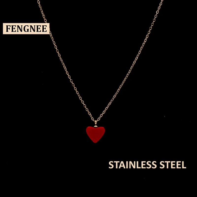 Женское колье из нержавеющей стали fengnee роскошное ожерелье с кулоном в виде