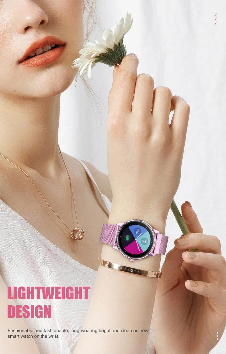 

G31 Waterproof Smart watch woman heart rate blood pressure smartwatch 2020 female Fitness Bracelet DIY Watchface for ios android