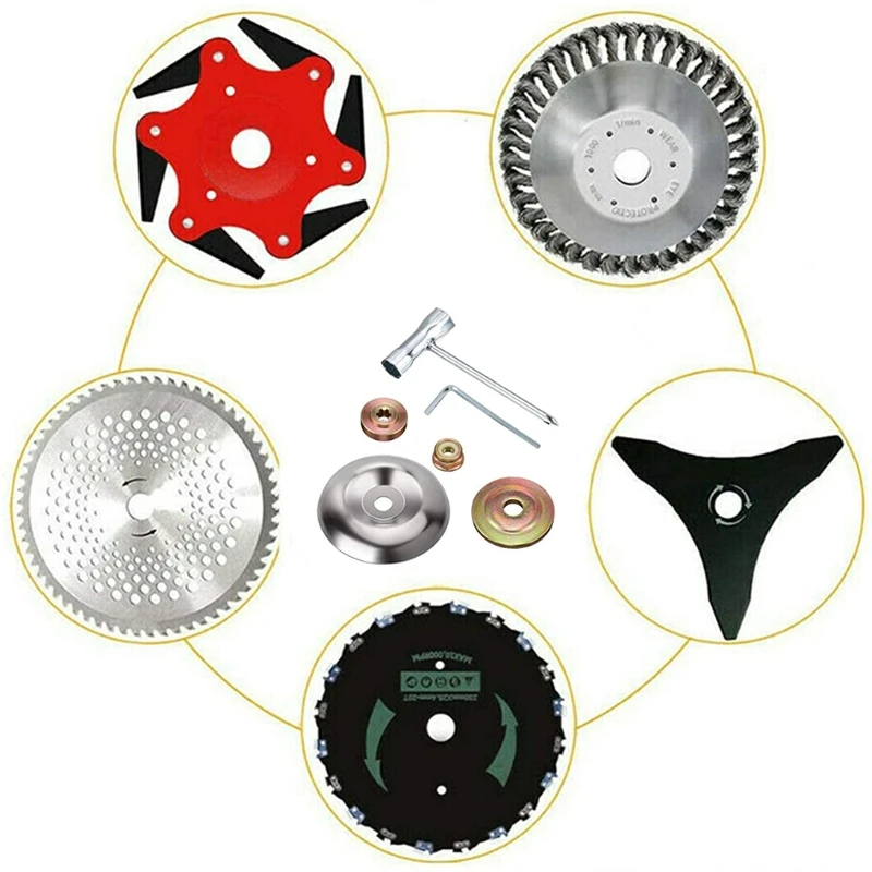 

Weed Trimmer Blade Adapter Kit for straight Shaft String Trimmer Brush Cutter Weed Eater Lawn Mower