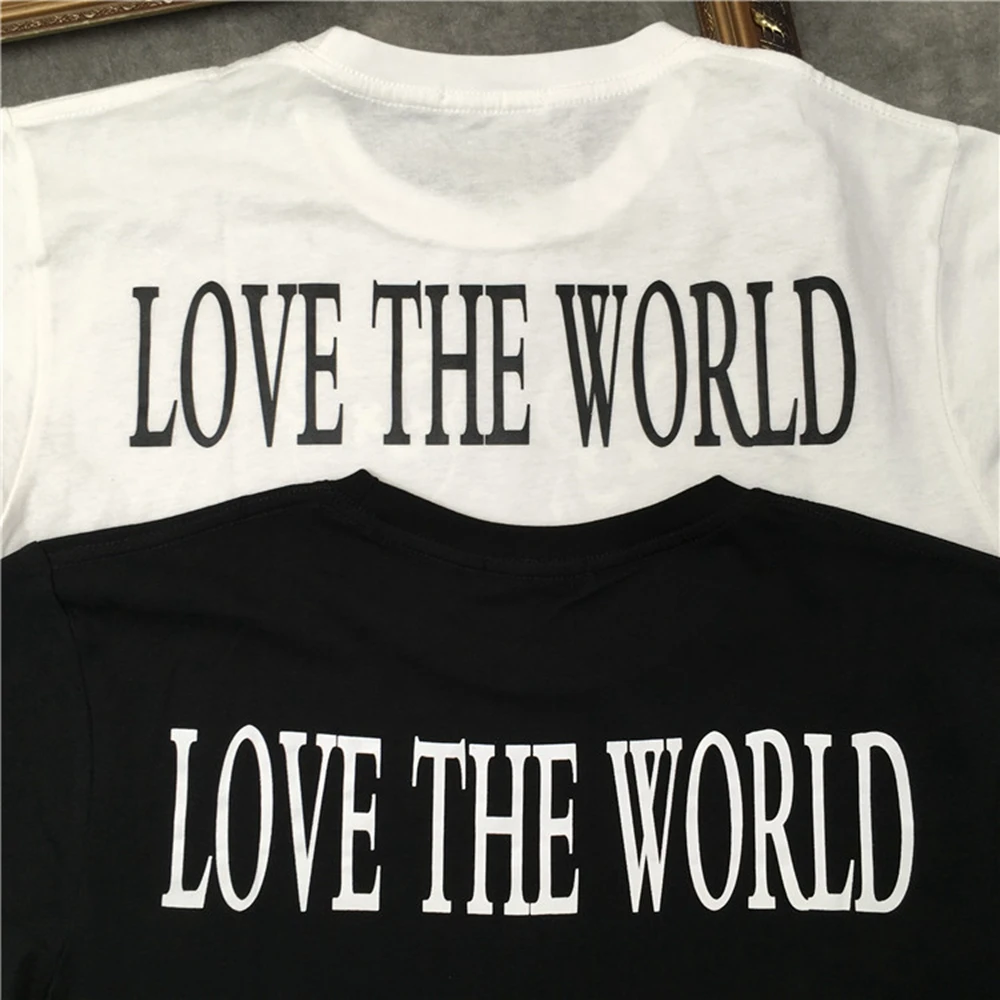 Футболка marcelo barrett с принтом LOVE THE WORLD Мужская футболка коротким рукавом Женская