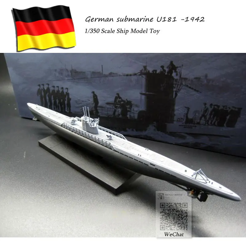 ATLAS 1/350 масштаб военная модель игрушки Вторая мировая война немецкий IXD2 u-лодка подводная лодка U181-1942 литая под давлением металлический военный корабль игрушка