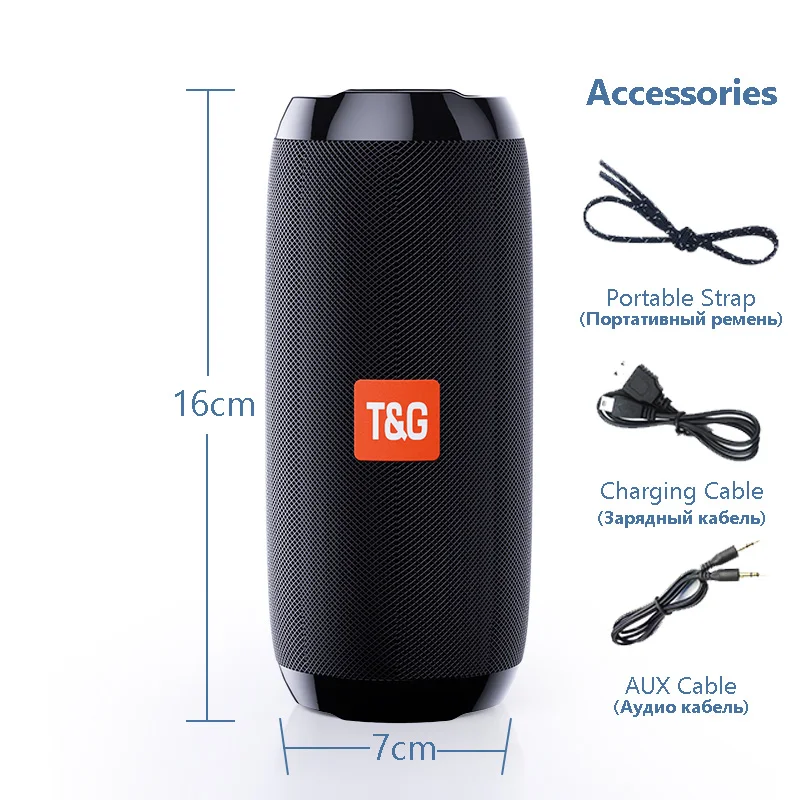 Bluetooth Колонка TG117 Водонепроницаемая портативная с поддержкой TF карты и FM