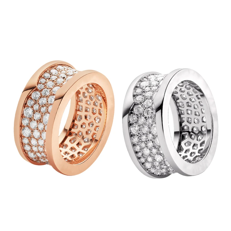 Original Bulgaria s925 classic ring gift 1:1 925 Sterling Silver Women Free Shipping Jewelry High-end Quality Gift