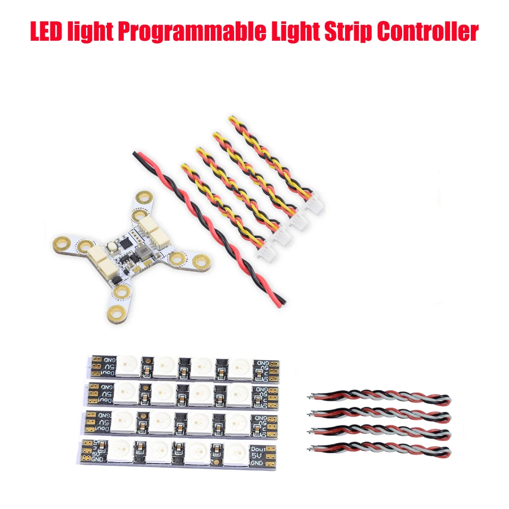 

PandaRC LED0539 WS2812 LED light 5V RGB Programmable Light Strip Controller for F4 FC FPV RC Drone DIY Accessories