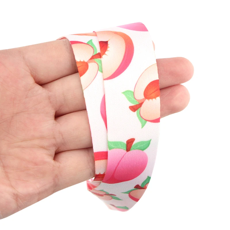 

K837 Fruit Peach Keychain Lanyards Badge Id Holder ID Card Pass Mobile Phone USB Neck Straps Badge Holder Key Strap