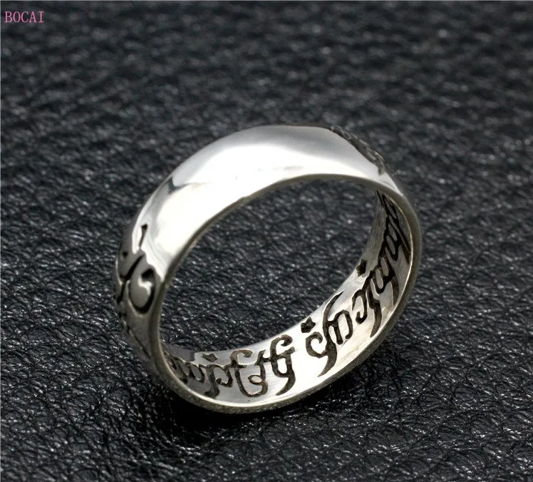 Кольцо King Ring S925 чистое серебро ручная реставрация пленка с надписью the lord ofe кольца модные указательный палец для мужчин и женщин