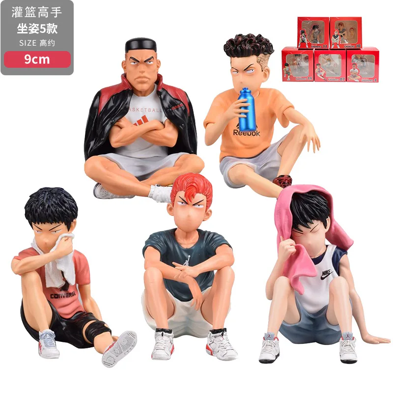 

Hanamichi Sakuragi Action Figure SLAM DUNK Miyagi Ryota Mitsui Hisashi Akagi Takenori Model 9cm Rukawa Kaede PVC Figure
