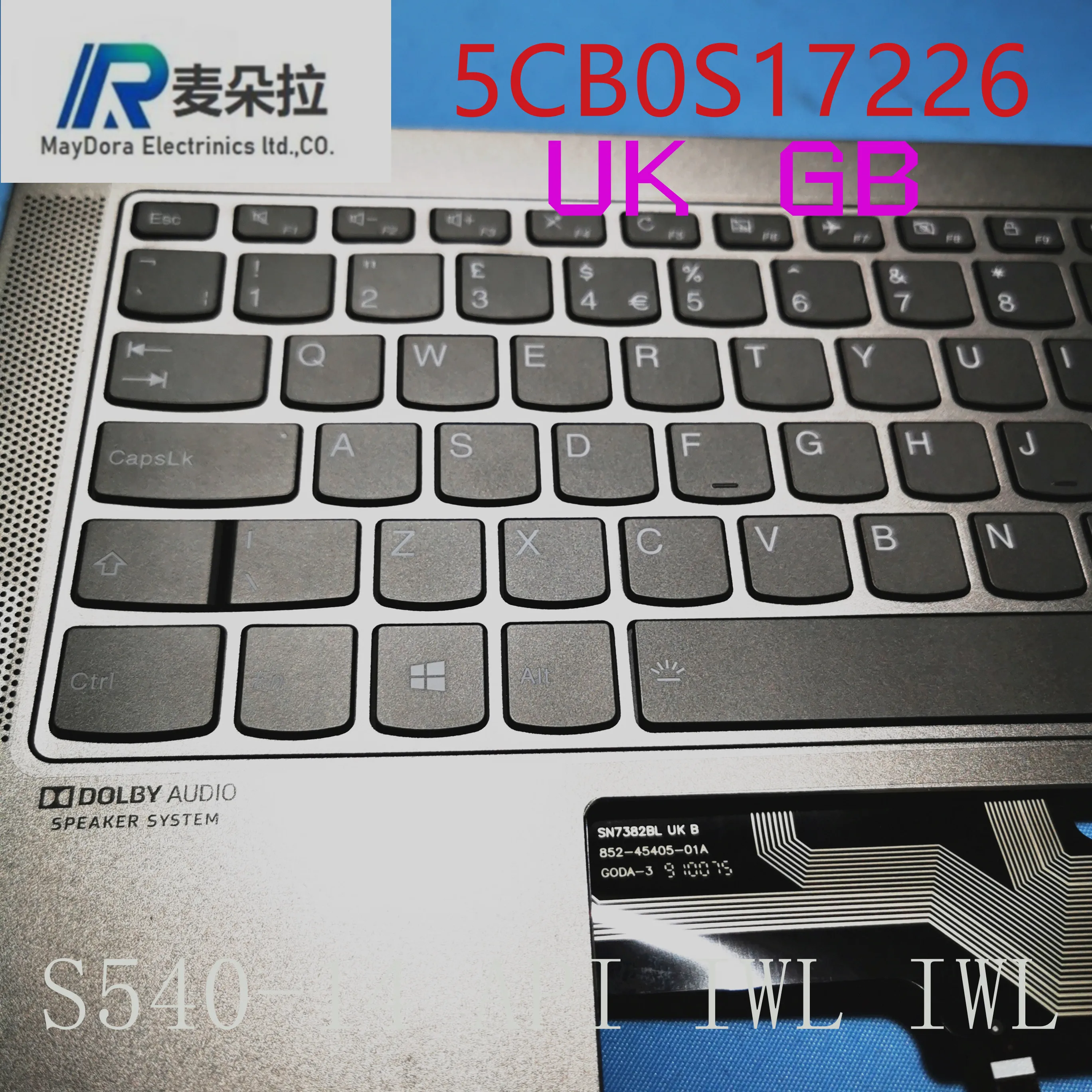 UK GB Backlight keyboard palmrest for lenovo ideapad S540-14 API IML IWL AIR14-2019 GREY 5CB0S17226 | Компьютеры и офис