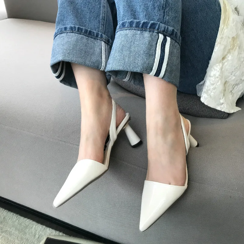 MONMOIRA/пикантные босоножки на высоком каблуке с острым носком женские шлепанцы из