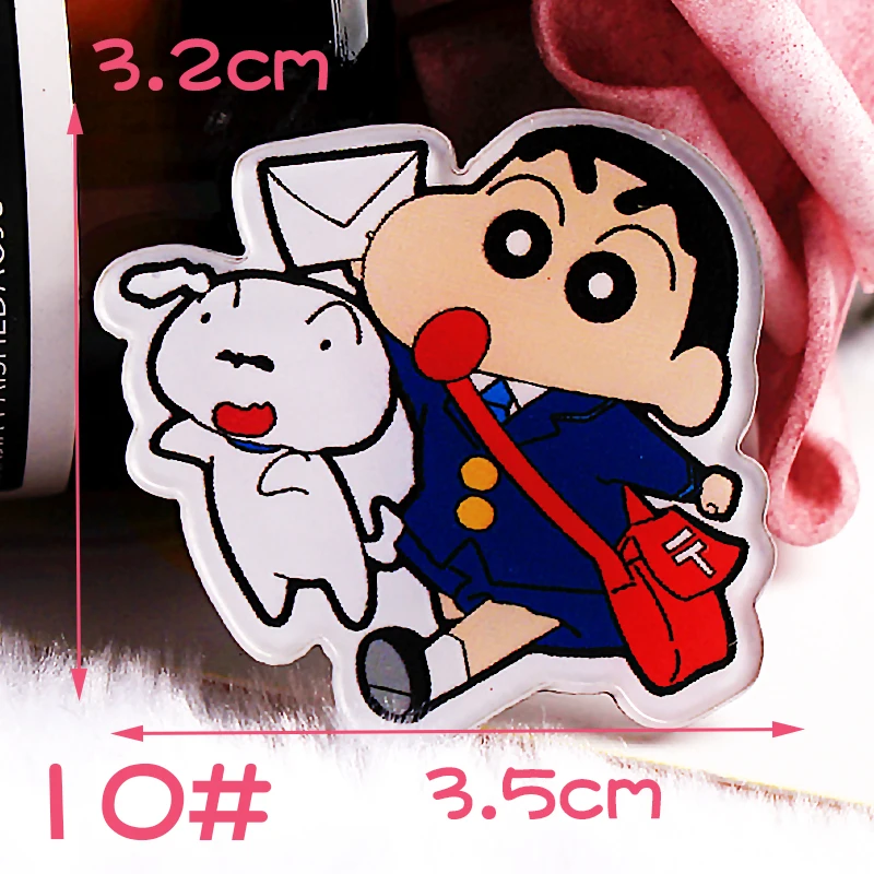 1 шт. Crayon Shin-chan мультфильм демон значки на одежду акриловые значки Kawaii значки на рюкзак булавка брошь значок Y13 - Color: Y13-10