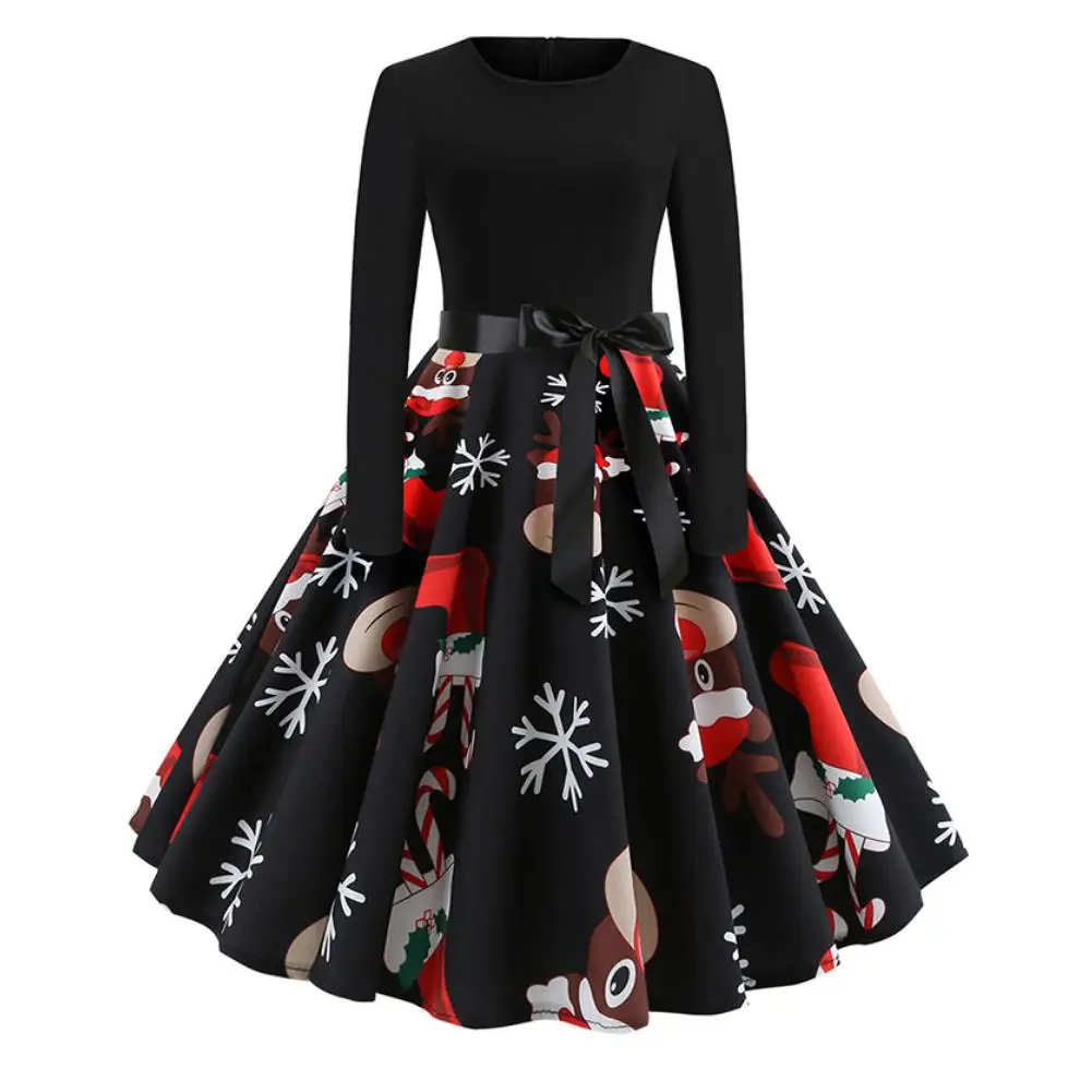 Вечерние платья женские 2019 Санта Клаус Ретро стиль 50s 60 s Robe Rockabilly Swing Pinup Vestidos День