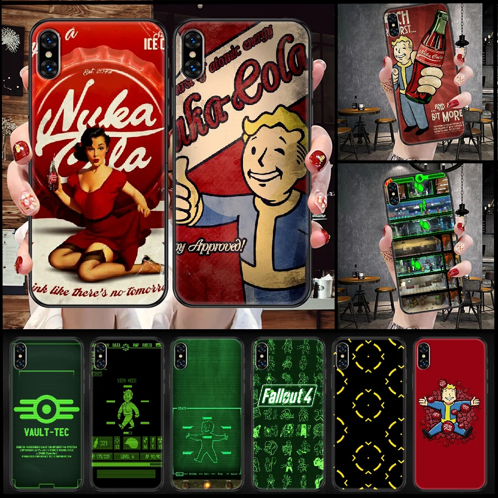 Чехол для телефона Game Fallout укрытие iphone 5 5S SE 2 6 6S 7 8 11 12 Mini Plus X XS XR Pro Max черный