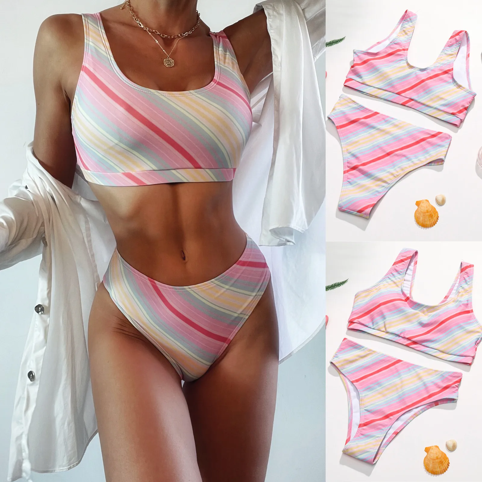 

Summer Swimwear Women Sexy Solid Lace Bikini Set Push Up Swimsuit Beachwear Padded Swimwear maillot de bain кђпалник женский