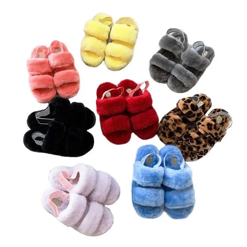 

Women Fur Slippers Ladies girls home red blue black slippers Casual Home Furry Slippers femmes Shoes