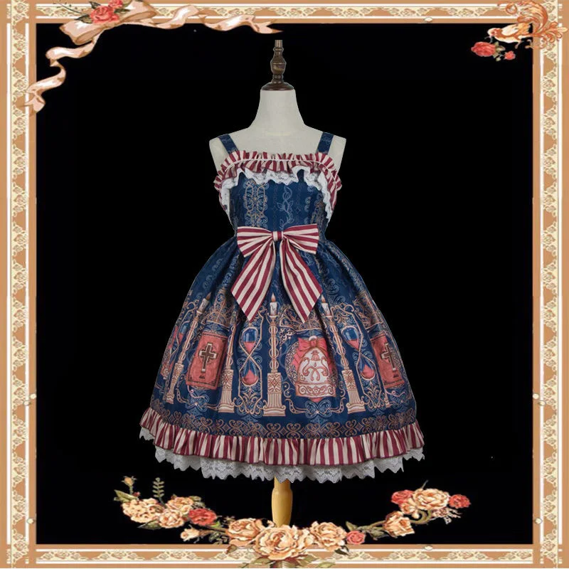 

Japanese Harajuku JSK Kawaii Cute Lightweight summer lolita skirt priesthood apprentice lolita dress JSK