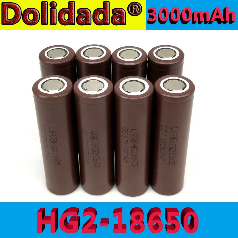 

Dolidada HG2 18650 3000mAh battery 18650HG2 3.6V discharge 20A, dedicated For hg2 batteries