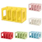 Простая многоярусная книжная полка, 4 ячейки, креативная полка для хранения книг и мелочей, деревянный шкаф сделай сам, Настольная полка для книг для дома и детей