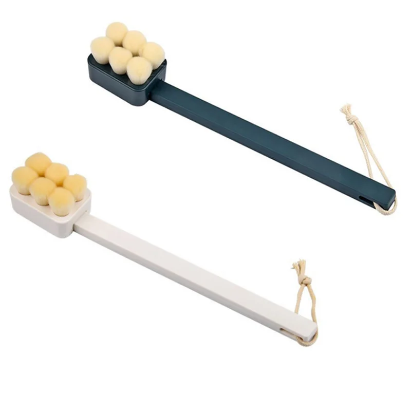 

Портативный скребок для душа, спины и тела, влажная, сухая, мягкая щетина, многофункциональная, домашняя, с длинной ручкой, эргономичный, отш...