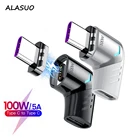 магнитная зарядка адаптер 100 Вт USB C Тип C папа-Type C магнитный переходник конвертер разъем для кабеля быстрой зарядки для Xiaomi Mi 9 Redmi Note 10 Huawei аксесуары для телефонов