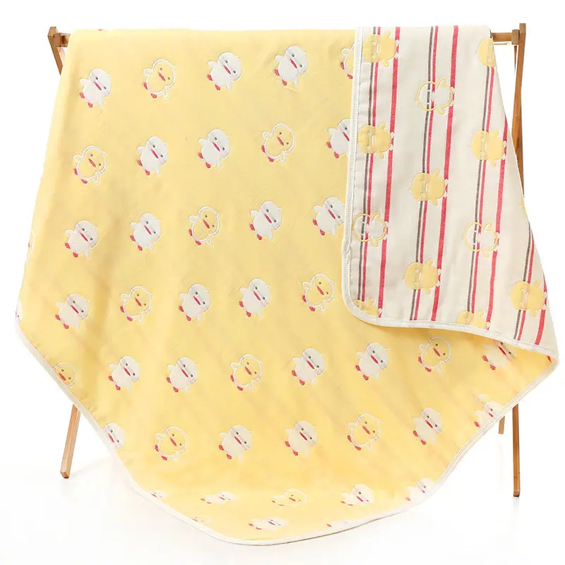 Детское одеяло 110 см муслиновое хлопковое 6 слойное толстое Пеленальное осеннее