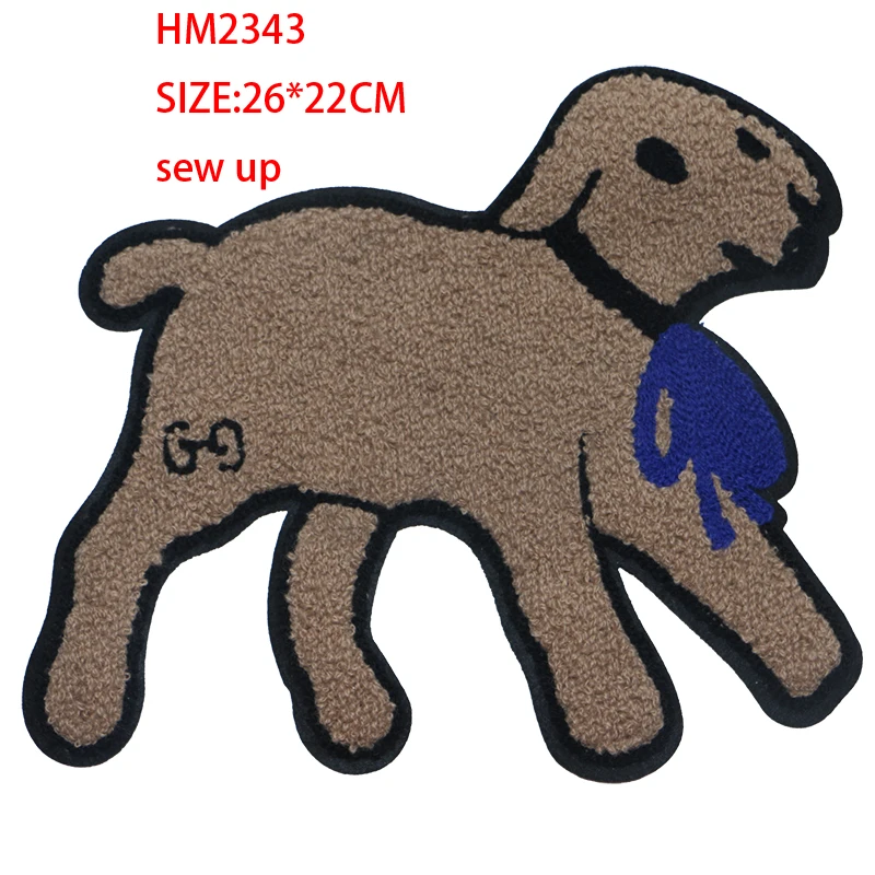 Cartoon Decorative Patch Sheep Black panther Rabbit icon Towel Embroidered Applique Patches For DIY Iron on Badges clothes | Дом и сад