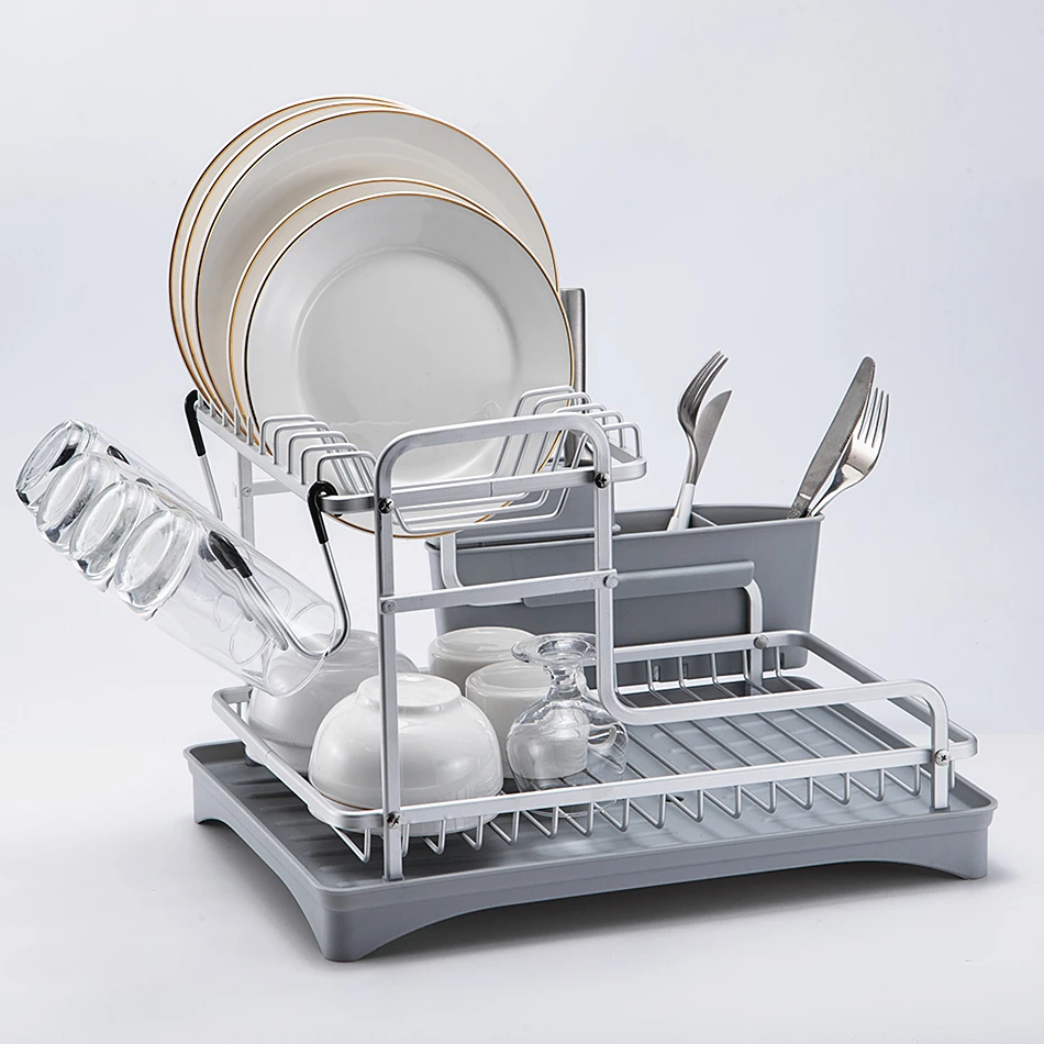 2020 нержавеющая алюминиевая кухонная сушилка для посуды раковина стойка-Сушилка
