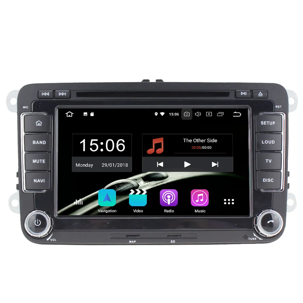 Автомобильный DVD плеер GPS Navi 2din Android 9 0 8 ядер 4 Гб ОЗУ 64 ПЗУ мультимедийный для Volkswagen