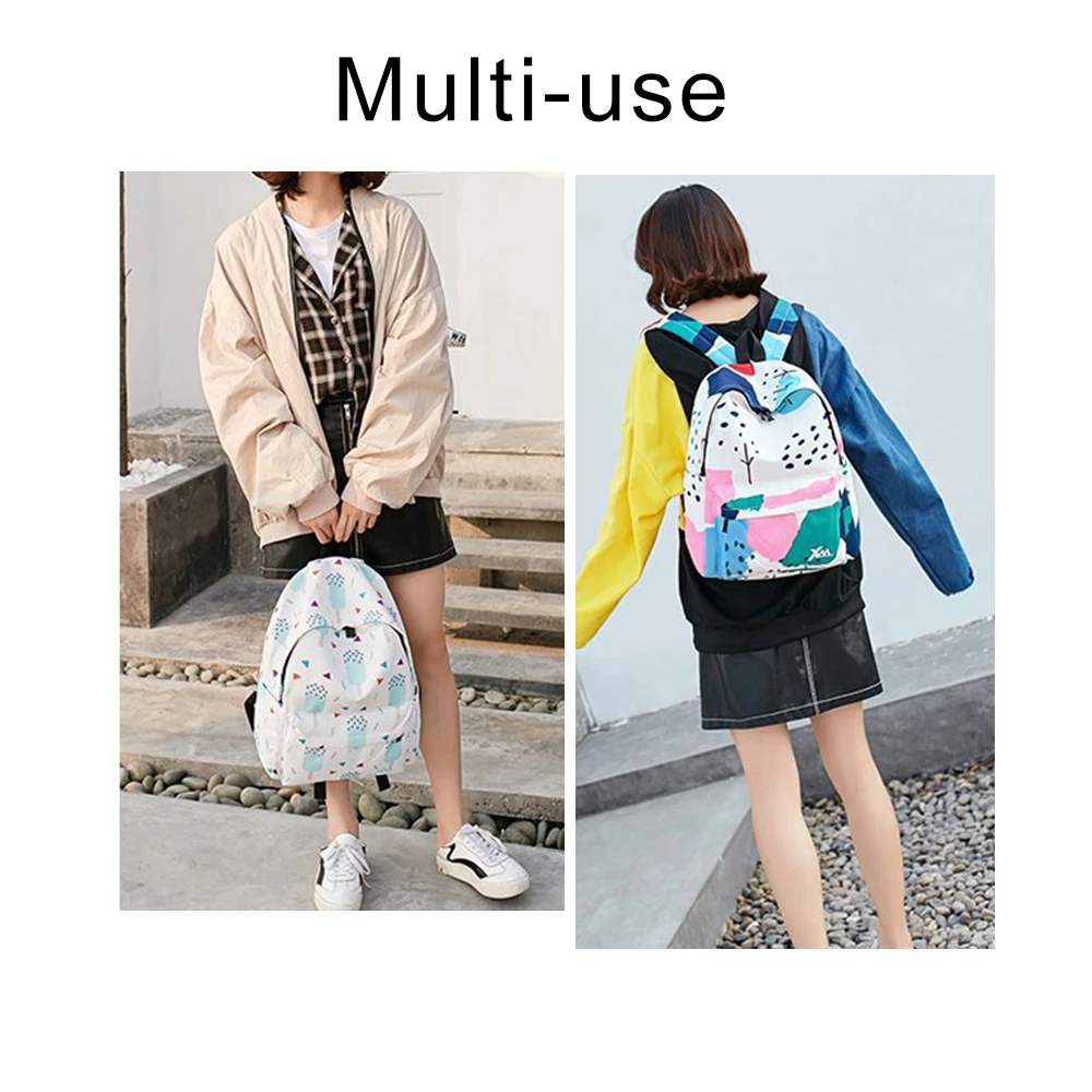 TTOU рюкзак с принтом высокое качество женский холщовый школьные сумки для девочек