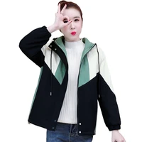 women autumn winter coat hooded ladies jacket new splice cotton clothing tops korean short outerwear warm lamb wool jacket trend