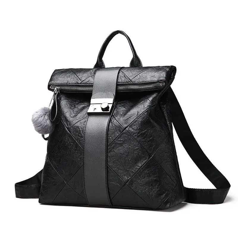 

ZZSLHL New Women Fashion Backpack High Quality Pu Leather Backpack Women's Luxury Backpack Teenage Girls School Bags 1136