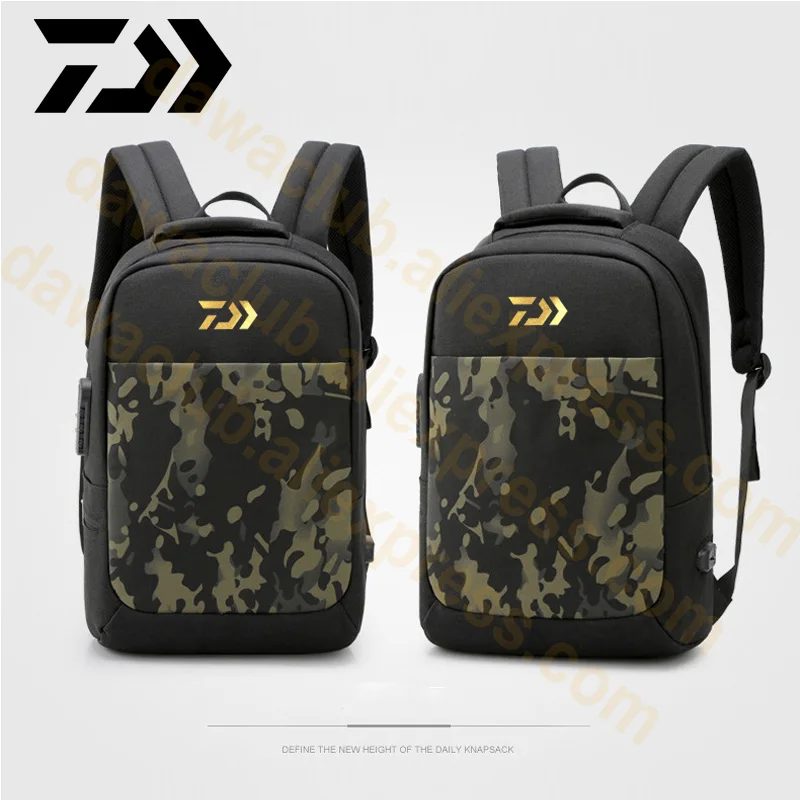 

2021 New Daiwa Fishing Backpack Multi-function Fishing Lures Bag Adjustable Straps Fish Tackle Bag Fishing Multi-pocket Backpack