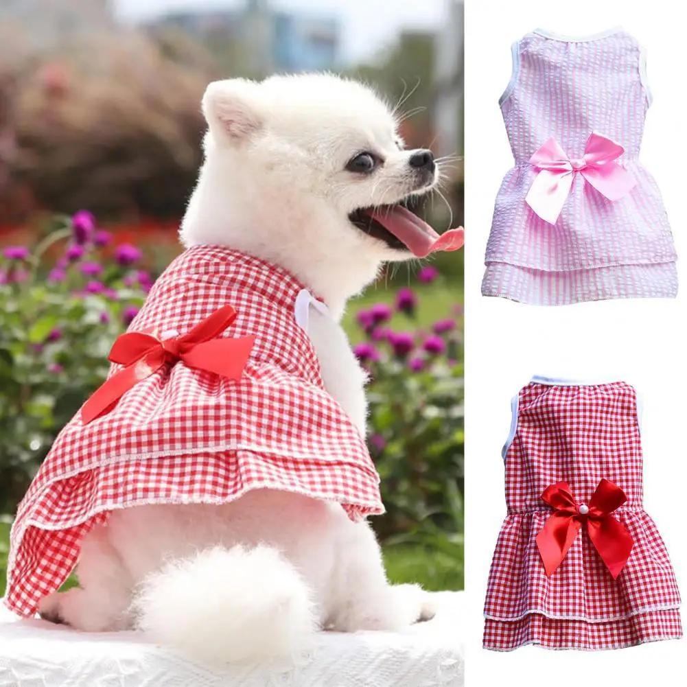 

5 Sizes Loose Fashion Cute Pet Skirt Apparel Dog Dress Washable for Dog
