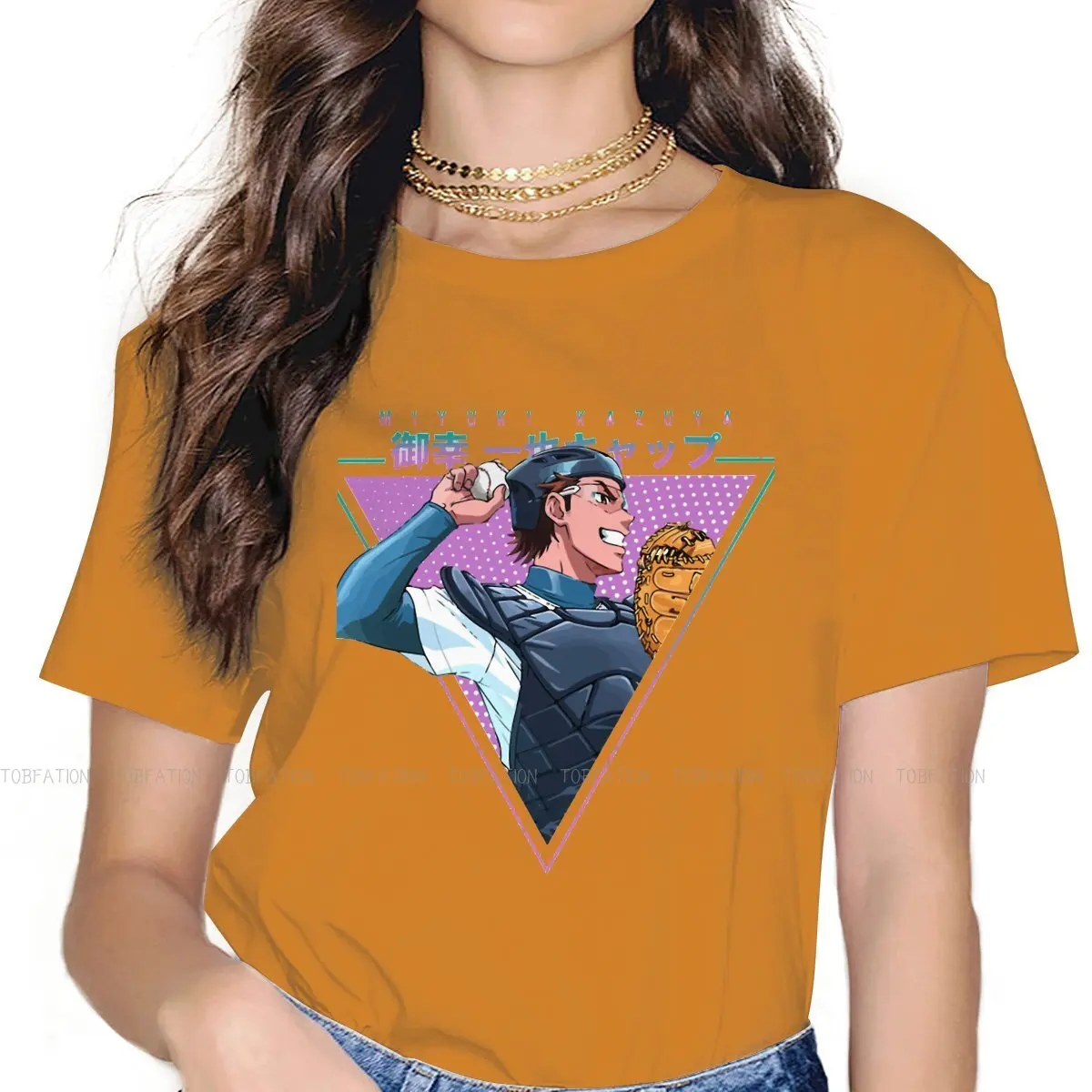 

Diamond No Ace Baseball Sawamura Eijun TShirt for Woman Girl Miyuki Kazuya Essential Leisure Tee T Shirt High Quality New Design