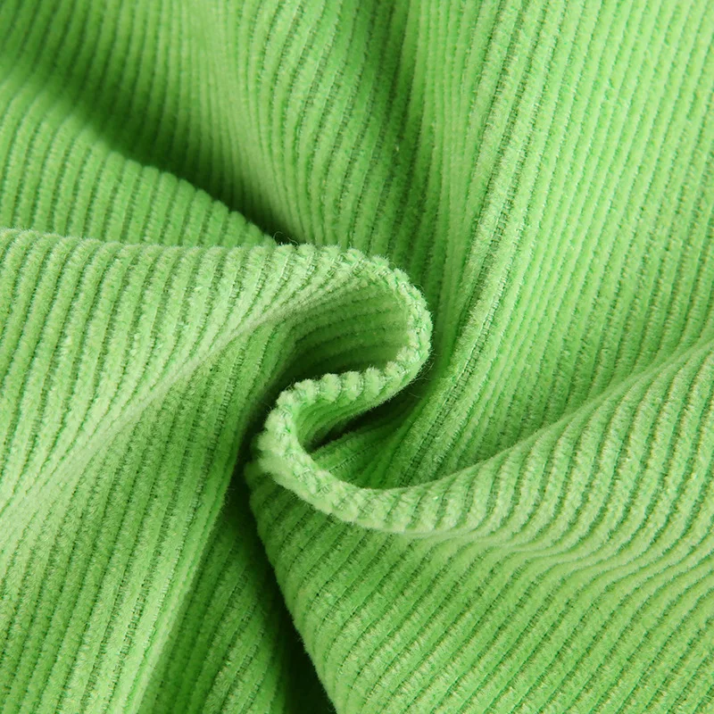 

Y2K E-girl Streetwear Casual Joggers Women Sweatpants Sportswear Big Pockets Corduroy Pants High Waisted Wide Leg Green Pants