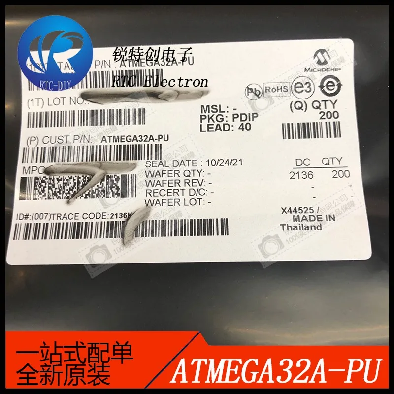 10 шт./лот ATMEGA32A-PU DIP ATMEGA32A ATMEGA32 32A-PU DIP-40 новая Оригинальная фотография | Электронные