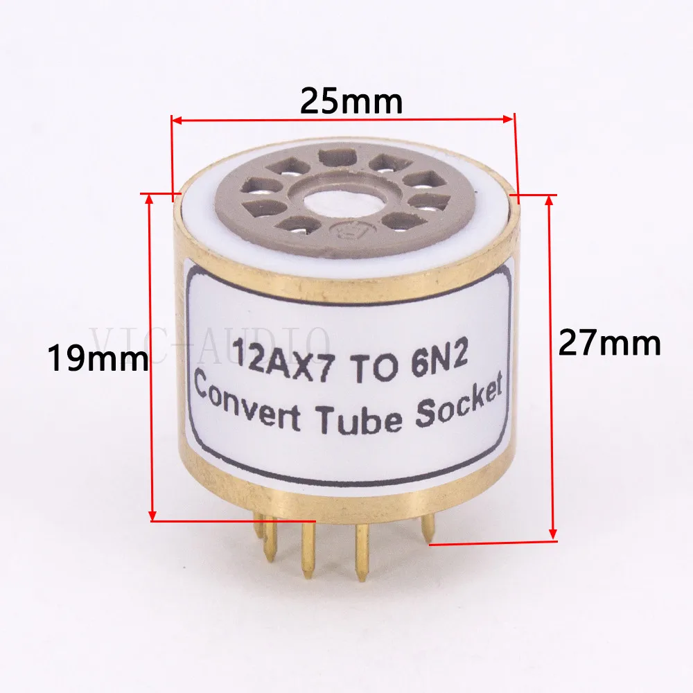 1 шт. 12AX7 ECC83 Top до 6N2 нижний 9Pins трубка DIY звуковая вакуумная адаптер Socket усилитель