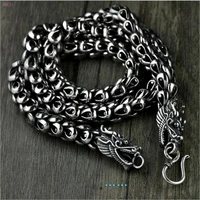 bocai s925 sterling silver necklace 2022 new fashion retro palace dragon scale chain pure argentum neck jewelry for men