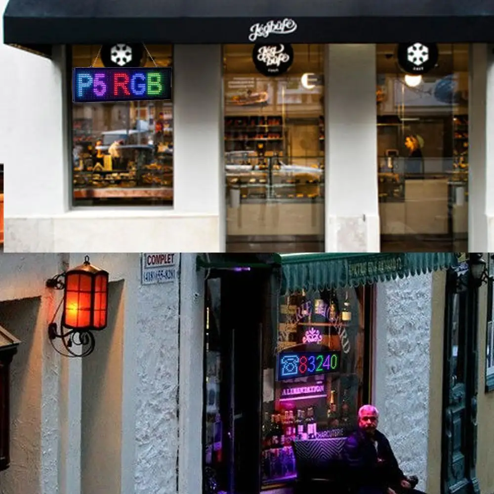 20 дюймов P5 Wi Fi прокрутка светодиодный знак дисплей панель Крытый Программируемый