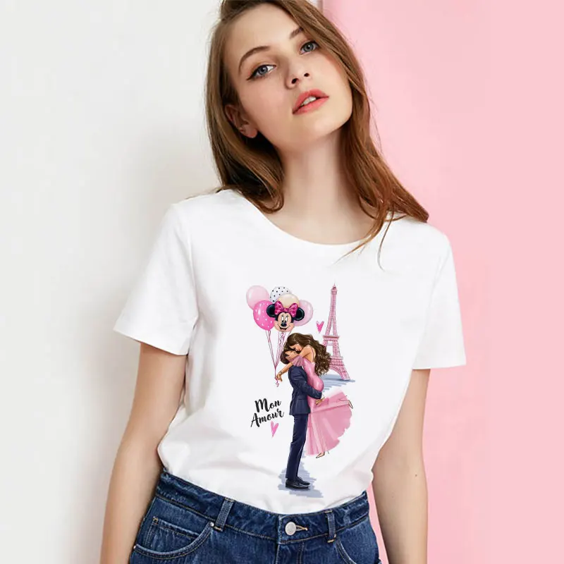 Футболка женская с надписью Я люблю тебя Милая рубашка в стиле Харадзюку удобная