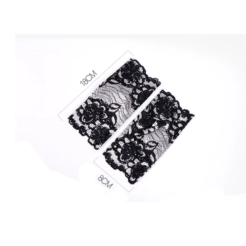 

Sexy Summer Female Half Finger Sunscreen Short Lace Gloves Women Driving Flower Pattern Fingerless Mittens Sun Gloves