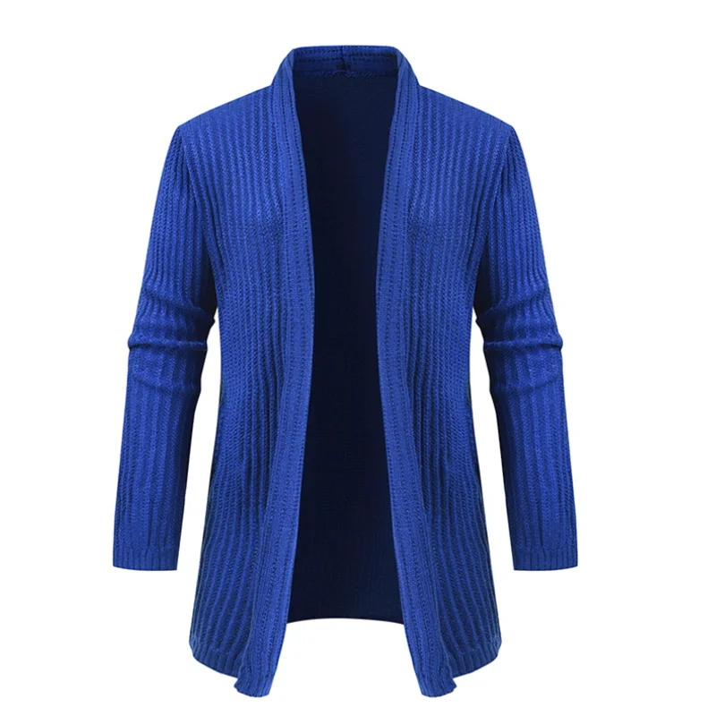 Мужской шерстяной кардиган весенне зимняя теплая куртка однотонные модные