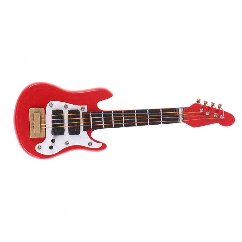 112 puppenhaus miniatur musik elektrische gitarre für kinder musical spielzeug haus dekor free global shipping