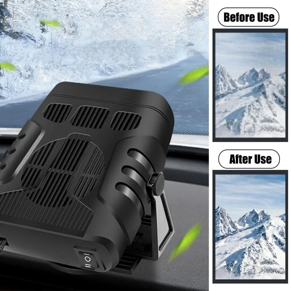 

12V/120W 24V/200W Portable Powerful Car Heater 360 Degree Rotation Car Defroster Defog 2 In 1 Car Heater Warm For Winter