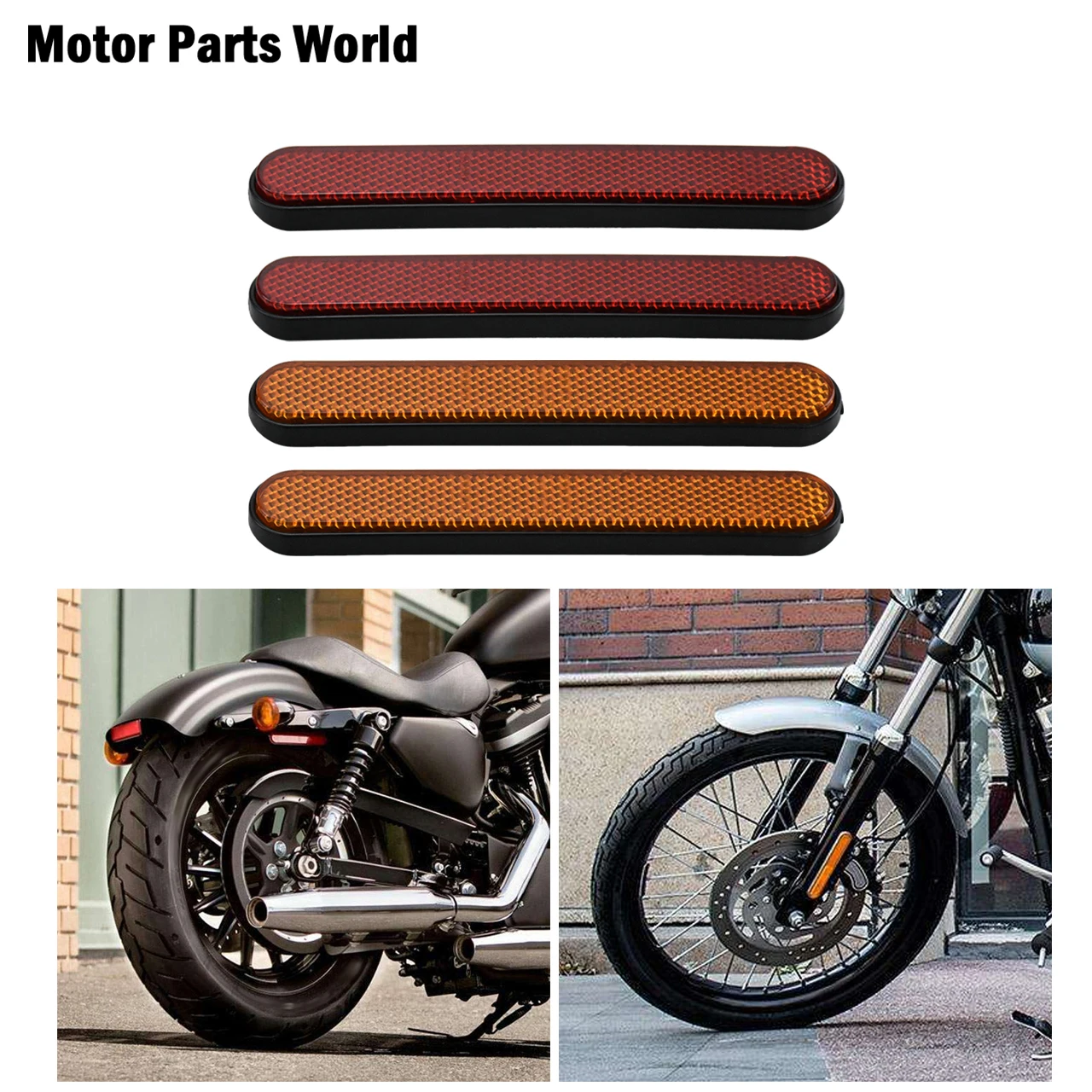 Мотоциклетный Универсальный отражатель с передней вилкой 1 пара Светоотражающая