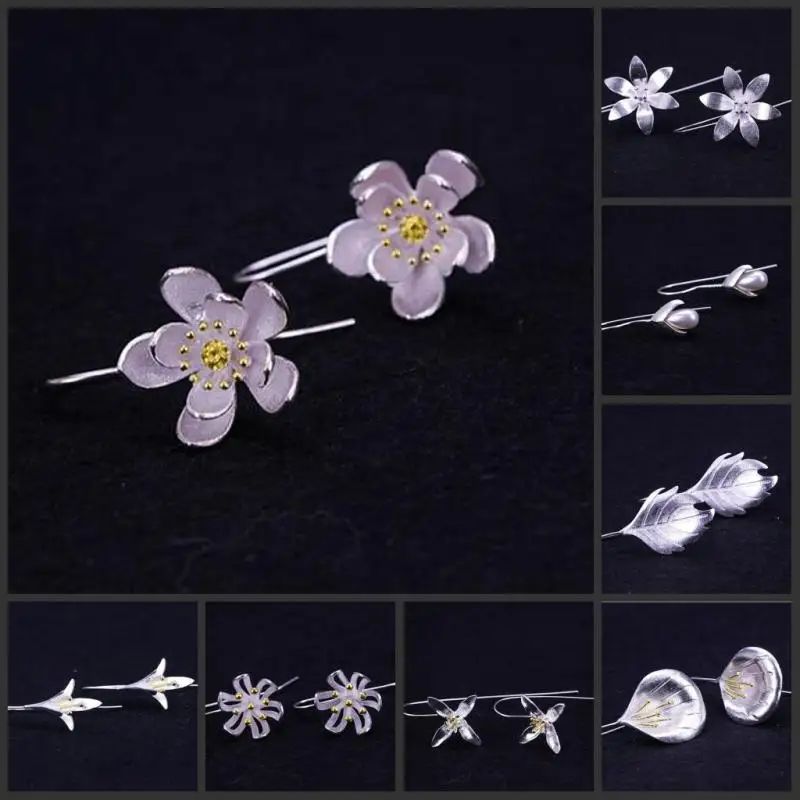 

MEYRROYU 925 Sterling Silver New Simple and Fashionable Long Earrings for Ladies Cute and Romantic Birthday Jewelry Gifts