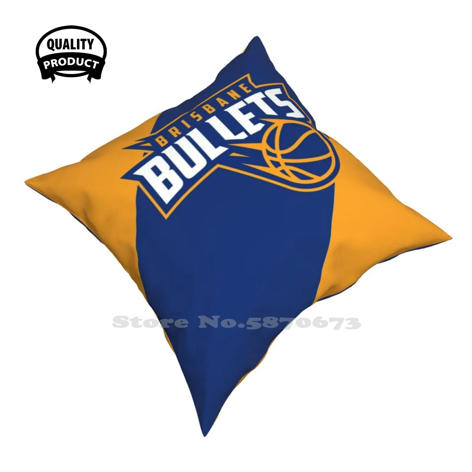 Brisbane Bullets Throw Cushion Pillow Cover Nbl Australian Australia Sports Football Queensland | Дом и сад