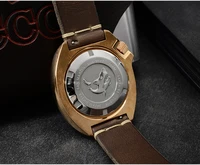 San Martin Men CuSn8 Bronze Mechanical Diving Watches 200m Water Resistant Sapphire Crystal Leather Strap Classic