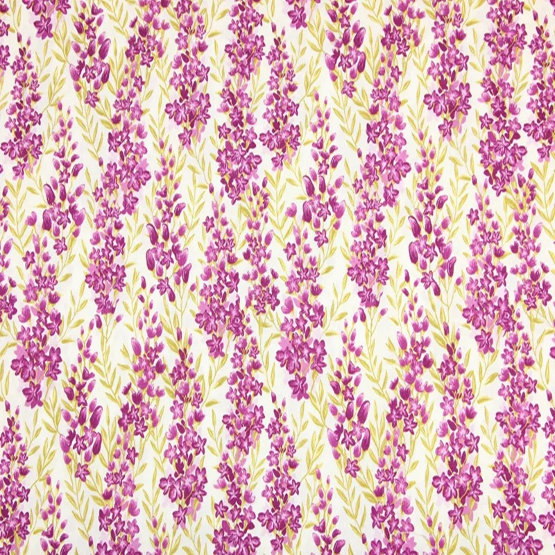 Цветок лаванды 100% хлопок ткань для девочки одежда Комплект постельного белья