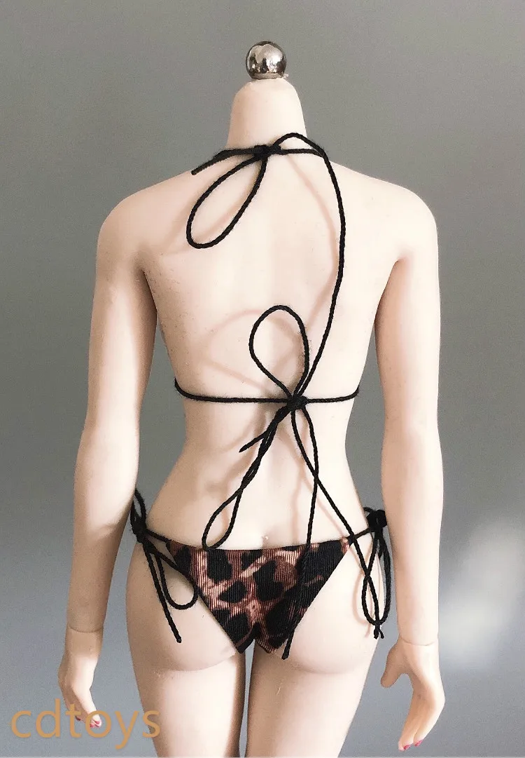 

cdtoys 1/6 trendy sexy leopard-print slanted shoulder dress suitable for rubberized female soldiers in stock